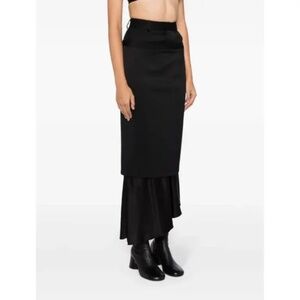 MM6 Maison Margiela layered asymmetric skirt